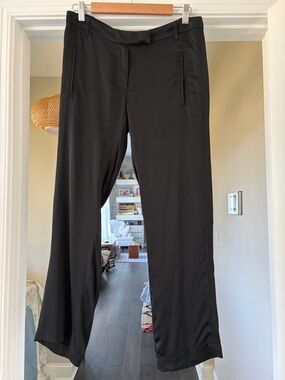 Ann Demeulemeester Black Straight Leg Cropped Trousers